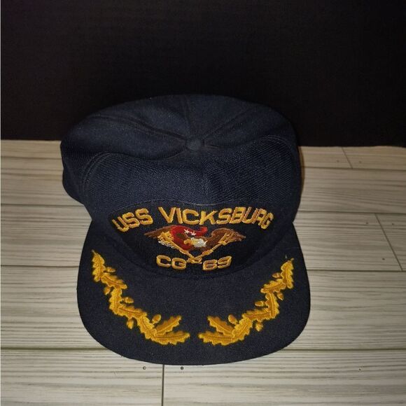 Vintage USS Vicksburg CG-69 Navy Eagle Hat Cap New Era Design Model Made In USA - Picture 7 of 9